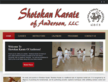 Tablet Screenshot of andersonkarate.com